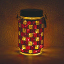 ガーデンライト モザイクタイル ガラス 瓶 ソーラー LED おしゃれ 照明 庭 ガーデニング 置き型 吊り下げ 【納期B】【lic-ksm-kl-10352】