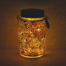 ガーデンライト モザイクタイル ガラス 瓶 ソーラー LED おしゃれ 照明 庭 ガーデニング 置き型 吊り下げ 【納期B】【lic-ksm-kl-10352】