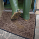 玄関マット 60×90cm ドアマット 屋外用 マット 薄型 薄い 厚み 泥汚れ 靴 土足対応 ずれない 滑り止め 日本製 国産 防炎 吸水 おしゃれ 格子柄 業務用 家庭用 【納期C】【lic-ktj-014】