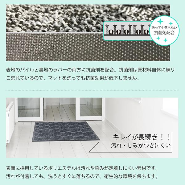 玄関マット ドアマット 抗菌 吸水 抗菌剤 Ag ゼオライト 細菌 増殖抑制 滑り止め 病院 診療所 老人ホーム 介護施設 防炎 屋内 屋外 日本製 【納期A】【lic-ktj-052】