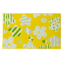 玄関マット ドア 45×75cm おしゃれ 北欧 花柄 イエロー 黄色 植物 洗える 丸洗い 吸水 キッチン 脱衣所 日本製 滑り止め ずれない 床材 【納期C】【lic-ktj-114】