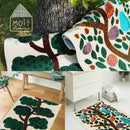 玄関マット ドアマット 110×60cm 屋内 おしゃれ 北欧 植物 木 柄 洗える 丸洗い 吸水 キッチン 脱衣所 ランドリー 日本製 滑り止め すべり止め ずれ防止 【納期C】【lic-ktj-115】