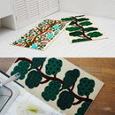 玄関マット ドアマット 110×60cm 屋内 おしゃれ 北欧 植物 木 柄 洗える 丸洗い 吸水 キッチン 脱衣所 ランドリー 日本製 滑り止め すべり止め ずれ防止 【納期C】【lic-ktj-115】