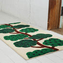 玄関マット ドアマット 110×60cm 屋内 おしゃれ 北欧 植物 木 柄 洗える 丸洗い 吸水 キッチン 脱衣所 ランドリー 日本製 滑り止め すべり止め ずれ防止 【納期C】【lic-ktj-115】
