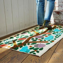 玄関マット ドアマット 110×60cm 屋内 おしゃれ 北欧 植物 木 柄 洗える 丸洗い 吸水 キッチン 脱衣所 ランドリー 日本製 滑り止め すべり止め ずれ防止 【納期C】【lic-ktj-115】