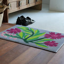 玄関マット 北欧 花柄 ドアマット 45×65cm 屋内 おしゃれ 植物 洗える 丸洗い 吸水 キッチン 脱衣所 ランドリー 日本製 滑り止め すべり止め クリーンテックス 【納期C】【lic-ktj-116】