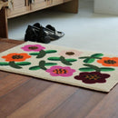 玄関マット 北欧 花柄 ドアマット 45×65cm 屋内 おしゃれ 植物 洗える 丸洗い 吸水 キッチン 脱衣所 ランドリー 日本製 滑り止め すべり止め クリーンテックス 【納期C】【lic-ktj-116】