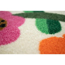 玄関マット 北欧 花柄 ドアマット 45×65cm 屋内 おしゃれ 植物 洗える 丸洗い 吸水 キッチン 脱衣所 ランドリー 日本製 滑り止め すべり止め クリーンテックス 【納期C】【lic-ktj-116】