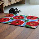 玄関マット 北欧 花柄 ドアマット 45×65cm 屋内 おしゃれ 植物 洗える 丸洗い 吸水 キッチン 脱衣所 ランドリー 日本製 滑り止め すべり止め クリーンテックス 【納期C】【lic-ktj-116】