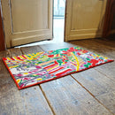 ドアマット 玄関マット 室内 屋内 滑り止め おしゃれ 北欧 吸水 エントランス カラフル 動物 猿 iracchi デザイナー ブランド コラボ クリーンテックス 洗える 【納期C】【lic-ktj-122】