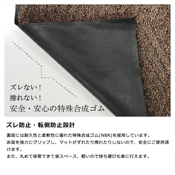 玄関マット 屋外 50×75cm 泥落とし ゴム 吸水 業務用 泥 滑り止め 土足対応 屋外用 捲れない ずれない 安全 日本製 軽い ナイロン製 防炎 エントランスマット 【納期A】【lic-ktj-irh-009】