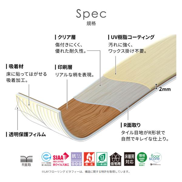 フロアタイル 吸着床タイル LAYフローリング・ピタフィー 東リ