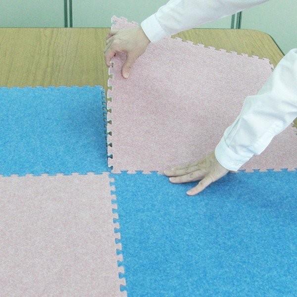 ジョイントマット 45cm×45cm 抗菌 厚み 厚手 防音 保温 防炎 おしゃれ 敷き方 リフォーム diy 施工 簡単 ニードル ジョイントカーペット 業務用 まとめ買い 【納期B】【lic-mzw-0002-set】