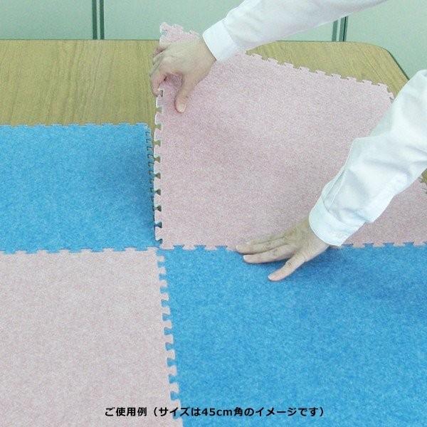 ジョイントマット 大判 厚手 90×90cm 防炎 防音 おしゃれ 大きい サイズ 大きめ ジョイントカーペット 業務用 まとめ買い クッション性 弾力 保温 diy 床材 【納期C】【lic-mzw-0003-set】