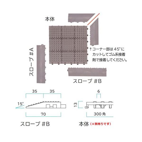 パレスチェッカー用スロープ ジョイントマット用 部品 ジョイントパネル ジョイントタイル 段差解消 スロープ 端っこ 角 隅 塩ビ 防炎 施工 安心 安全 DIY 【納期B】【lic-mzw-0021】