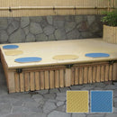 座布団 サウナ用 マット お風呂場 浴室 浴場 温泉 尻敷き クッション 防炎 抗菌 撥水 業務用 店舗用 施設 サウナルーム サウナ室 置く イエロー 黄色 ブルー 青 【納期B】【lic-mzw-0037】