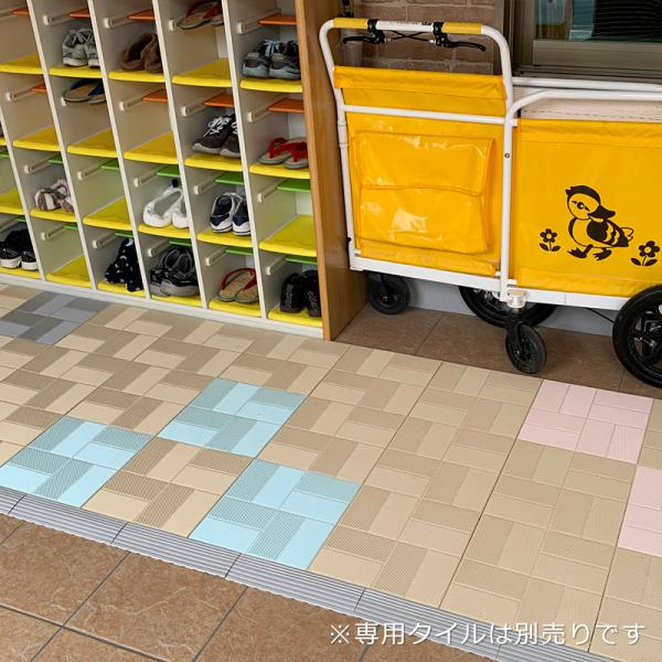 スロープ ステアータイル専用 ジョイントタイル用 マット用 端っこ 隅 角 コーナー 部品 パーツ 部品 屋外 庭 土足 防炎 抗菌 屋内 床材 プール 学校 店舗 施設 【納期B】【lic-mzw-0054】