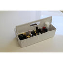 収納ケース 収納ボックス 小物収納 小物入れ シンプル 持ち手付き 取っ手つき 蓋 ふた フタ 雑貨 化粧品 コスメ インテリア 白 ホワイト 半透明 【納期B】【lic-nit-0001】