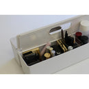 収納ケース 収納ボックス 小物収納 小物入れ シンプル 持ち手付き 取っ手つき 蓋 ふた フタ 雑貨 化粧品 コスメ インテリア 白 ホワイト 半透明 【納期B】【lic-nit-0001】