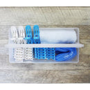 収納ボックス 小物収納 小物入れ シンプル 収納ケース 持ち手 取っ手 蓋つき ふた付き フタ スタッキング可能 雑貨 化粧品 白 ホワイト 半透明 【納期B】【lic-nit-0002】