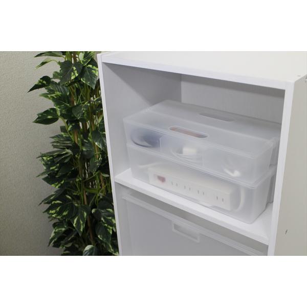 収納ボックス 小物収納 小物入れ シンプル 収納ケース 持ち手 取っ手 蓋つき ふた付き フタ スタッキング可能 雑貨 化粧品 白 ホワイト 半透明 【納期B】【lic-nit-0002】