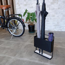 傘立て 傘たて 5本 スリム コンパクト シンプル 省スペース 珪藻土 吸水 折り畳み傘 折りたたみ傘 白 ホワイト 黒 ブラック 【納期B】【lic-nit-0005】