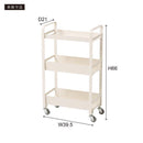 キッチンワゴン 収納ワゴン ラック キャスター付き 3段 台所 リビング サニタリー ガレージ 車庫 倉庫 シンプル おしゃれ 白 ホワイト 黒 ブラック 【納期B】【lic-nit-0006】