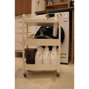 キッチンワゴン 収納ワゴン ラック キャスター付き 3段 台所 リビング サニタリー ガレージ 車庫 倉庫 シンプル おしゃれ 白 ホワイト 黒 ブラック 【納期B】【lic-nit-0006】