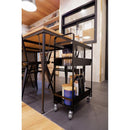 キッチンワゴン 収納ワゴン ラック キャスター付き 3段 台所 リビング サニタリー ガレージ 車庫 倉庫 シンプル おしゃれ 白 ホワイト 黒 ブラック 【納期B】【lic-nit-0006】