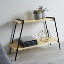 ラック 2段 収納ラック 棚 おしゃれ 台形 北欧 カフェ風 インテリア ナチュラル カントリー アメリカン アイアン 脚 シンプル 木製 棚板 天然木 スタイリッシュ 【納期B】【lic-nit-0007】