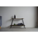 ラック 2段 収納ラック 棚 おしゃれ 台形 北欧 カフェ風 インテリア ナチュラル カントリー アメリカン アイアン 脚 シンプル 木製 棚板 天然木 スタイリッシュ 【納期B】【lic-nit-0007】