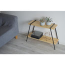 ラック 2段 収納ラック 棚 おしゃれ 台形 北欧 カフェ風 インテリア ナチュラル カントリー アメリカン アイアン 脚 シンプル 木製 棚板 天然木 スタイリッシュ 【納期B】【lic-nit-0007】