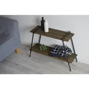 ラック 2段 収納ラック 棚 おしゃれ 台形 北欧 カフェ風 インテリア ナチュラル カントリー アメリカン アイアン 脚 シンプル 木製 棚板 天然木 スタイリッシュ 【納期B】【lic-nit-0007】