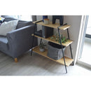 ラック 3段 収納ラック 棚 おしゃれ 北欧 カフェ風 インテリア ナチュラル カントリー アイアン 脚 シンプル 木製 棚板 天然木 スタイリッシュ お洒落 台形 【納期B】【lic-nit-0008】