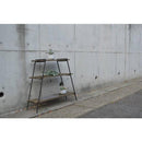 ラック 3段 収納ラック 棚 おしゃれ 北欧 カフェ風 インテリア ナチュラル カントリー アイアン 脚 シンプル 木製 棚板 天然木 スタイリッシュ お洒落 台形 【納期B】【lic-nit-0008】