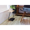 サイドテーブル 北欧 おしゃれ ベッドサイド ソファサイド アイアン 脚 フレーム 木製 天板 天然木 カフェ風 シンプル ラック 棚 物置き ロータイプ 低い 【納期B】【lic-nit-0011】