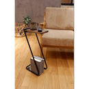 サイドテーブル 北欧 おしゃれ ベッド ソファサイド 脚 鉄製 木製 天板 天然木 カフェ風 インテリア シンプル ラック 棚 物置き ハイタイプ 高さのある 【納期B】【lic-nit-0012】