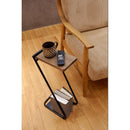 サイドテーブル 北欧 おしゃれ ベッド ソファサイド 脚 鉄製 木製 天板 天然木 カフェ風 インテリア シンプル ラック 棚 物置き ハイタイプ 高さのある 【納期B】【lic-nit-0012】