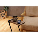 サイドテーブル 北欧 おしゃれ ベッド ソファサイド 脚 鉄製 木製 天板 天然木 カフェ風 インテリア シンプル ラック 棚 物置き ハイタイプ 高さのある 【納期B】【lic-nit-0012】