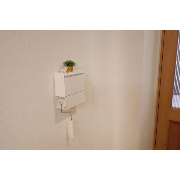 コロコロ収納ケース 収納ボックス ストッカー マグネット 磁石 スチール面 壁 貼りつけ 壁掛け 粘着ローラー ころころ シンプル おしゃれ インテリア 【納期B】【lic-nit-0015】
