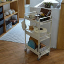 キッチンワゴン 収納ワゴン サイドワゴン ラック キャスター付き 3段 台所 キッチン ダイニング リビング ガレージ 倉庫 シンプル おしゃれ ホワイト ブラック 【納期B】【lic-nit-0028】