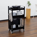 キッチンワゴン 収納ワゴン サイドワゴン ラック キャスター付き 3段 台所 キッチン ダイニング リビング ガレージ 倉庫 シンプル おしゃれ ホワイト ブラック 【納期B】【lic-nit-0028】