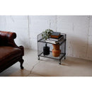 サイドワゴン ワイヤー ワゴン 収納 ラック キャスター付き インダストリアル 無骨 おしゃれ 男前 棚 2段 リビング 玄関 ガレージ 車庫 【納期B】【lic-nit-0029】