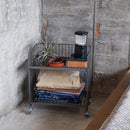 サイドワゴン ワイヤー ワゴン 収納 ラック キャスター付き インダストリアル 無骨 おしゃれ 男前 棚 2段 リビング 玄関 ガレージ 車庫 【納期B】【lic-nit-0029】