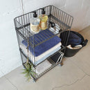 サイドワゴン 3段 ワイヤー 収納ラック 棚 キャスター付き インダストリアル 無骨 おしゃれ インテリア リビング 玄関 ガレージ 車庫 【納期B】【lic-nit-0030】