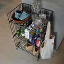 サイドワゴン 3段 ワイヤー 収納ラック 棚 キャスター付き インダストリアル 無骨 おしゃれ インテリア リビング 玄関 ガレージ 車庫 【納期B】【lic-nit-0030】