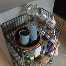 サイドワゴン 3段 ワイヤー 収納ラック 棚 キャスター付き インダストリアル 無骨 おしゃれ インテリア リビング 玄関 ガレージ 車庫 【納期B】【lic-nit-0030】