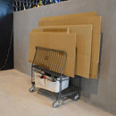 ダンボール収納ラック ストッカー 収納ワゴン 段ボール おしゃれ キャスターつき 倉庫 事務所 作業場 サイドワゴン インダストリアル 【納期B】【lic-nit-0031】