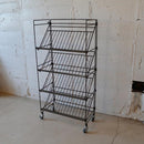 シューズラック 8足 4段 靴 収納 ワイヤーラック キャスター おしゃれ シンプル 北欧 玄関 エントランス インダストリアル 無骨 無機質 【納期B】【lic-nit-0033】