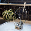 鍋蓋スタンド 鍋ブタ 鍋ぶた フタ お玉 キッチンツール 収納 ラック 菜箸 スパチュラ 真名板 まな板置き シンプル スタイリッシュ キッチン 台所 収納 【納期B】【lic-nit-0034】